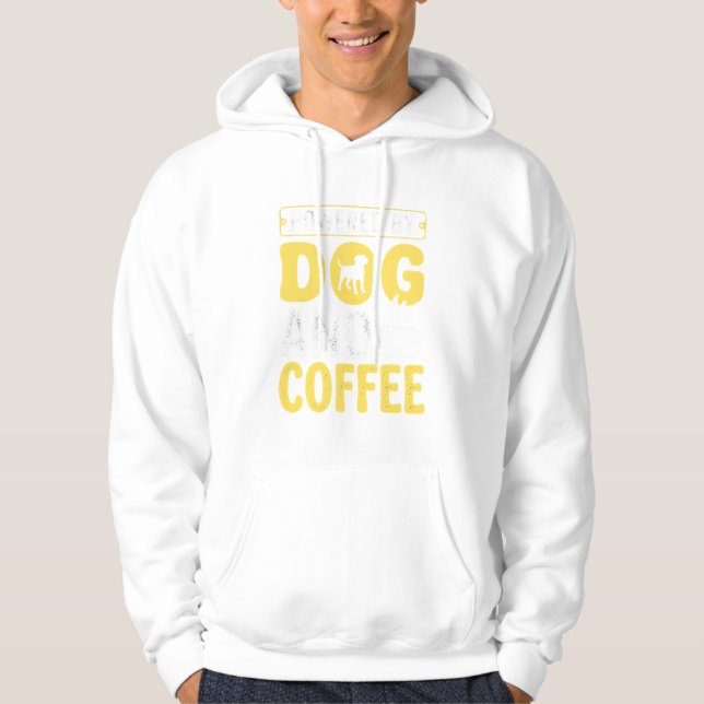 Dog Coffee Lover Powered By Design Hoodie (Front)