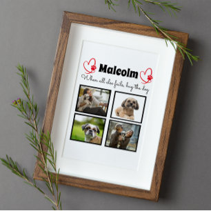 Dog collage - customised 4 photo plaque