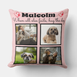Dog collage - customised 4 photos cushion