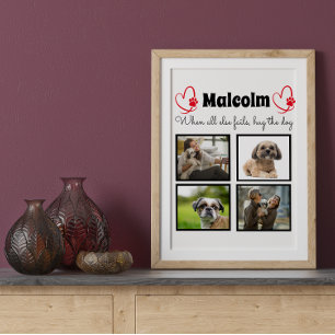 Dog collage - customised 4 photos poster