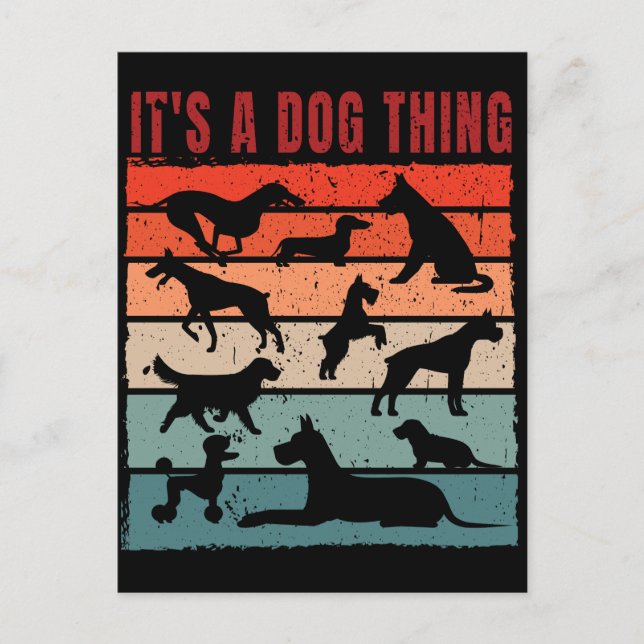 Dog Collection Retro Postcard (Front)