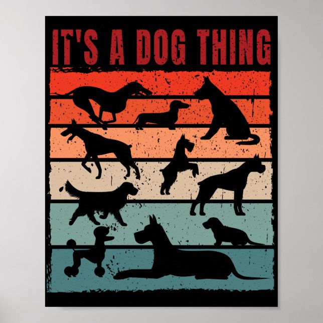Dog Collection Retro Poster (Front)