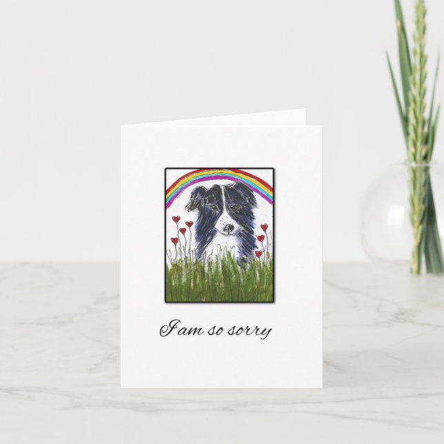 Dog, Collie, Sympathy Card, Pet Dog Loss Card (Front)