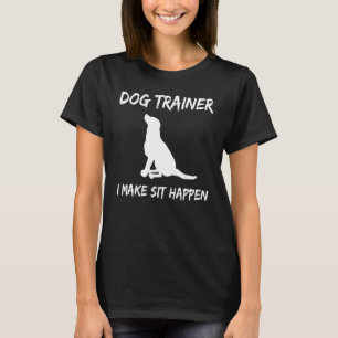 Dog Commands Obedience Training Funny Dog Trainer T-Shirt
