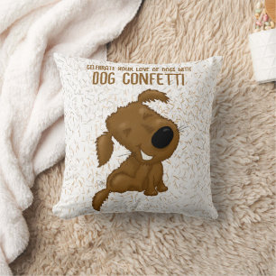 Dog Confetti Shedding Dog Cushion