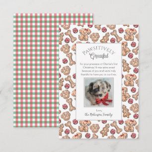 Dog Cookies Puppy's First Christmas Thank You Card