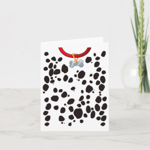 Dog Costume Dalmations Spots Puppy Print Halloween Card