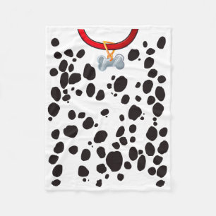 Dog Costume Dalmations Spots Puppy Print Halloween Fleece Blanket