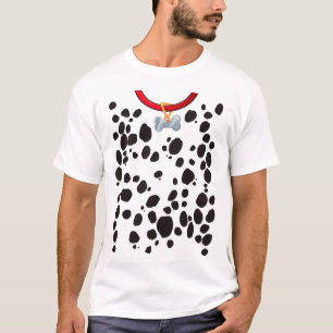 Dog Costume Dalmations Spots Puppy Print Halloween T-Shirt