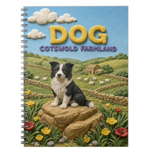Dog Cotswold Farmland Modern KlayKoo Notebook