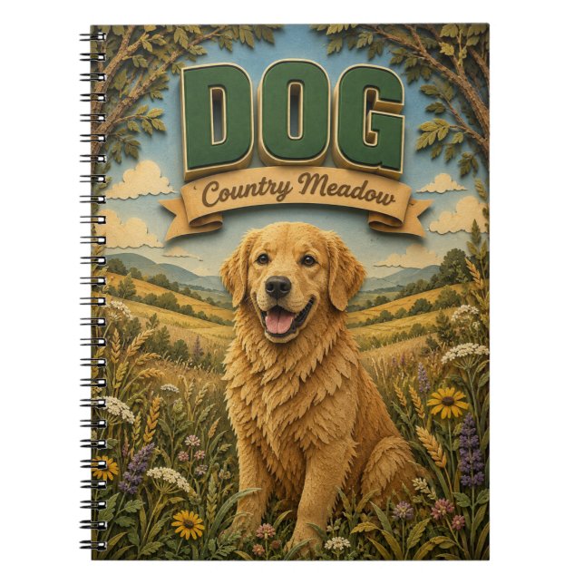 Dog Country Meadow POPCUT Notebook (Front)