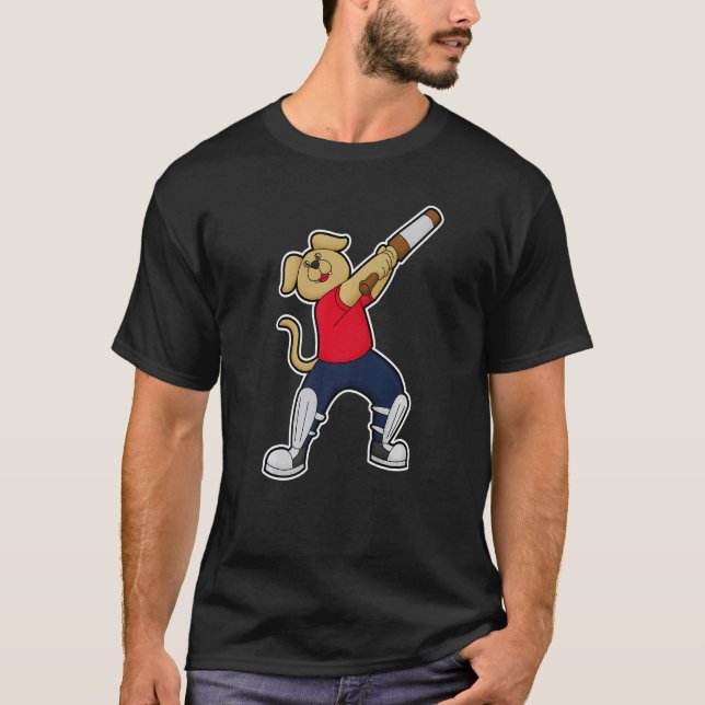 Dog Cricket Cricket bat Sports   T-Shirt (Front)