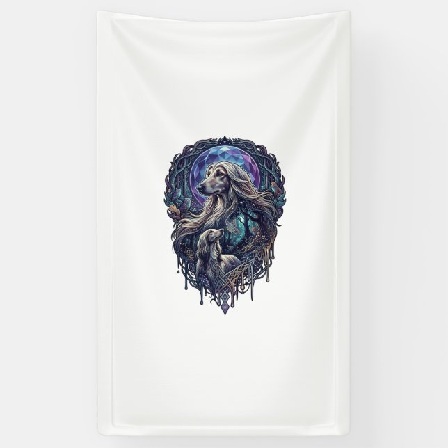 Dog Crystal Moon Enchanted Forest_1 Banner (Vertical)