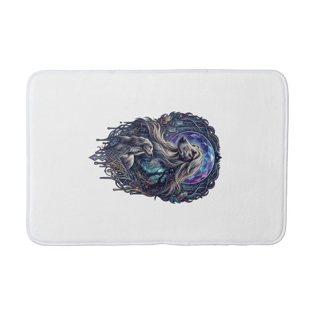 Dog Crystal Moon Enchanted Forest_1 Bath Mat (Front)