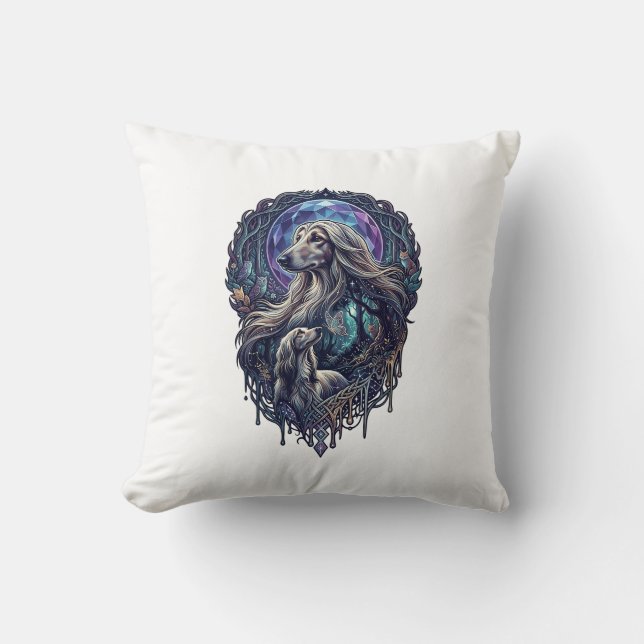Dog Crystal Moon Enchanted Forest_1 Cushion (Front)