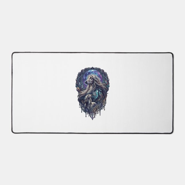 Dog Crystal Moon Enchanted Forest_1 Desk Mat (Front)