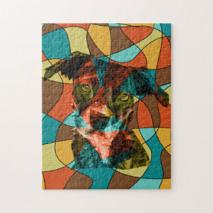 dog cubism jigsaw puzzle