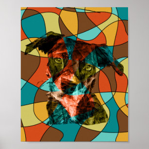 dog cubism poster