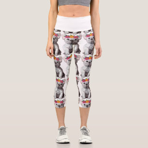 Dog Cuddles Capri Leggings