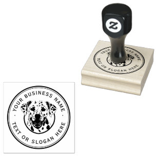 dog  Custom Business Logo Large  Rubber Stamp