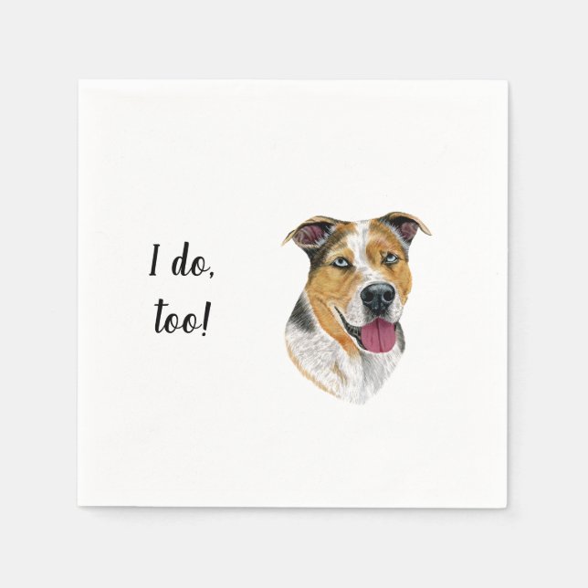 Dog Custom Cocktail Napkin (Front)