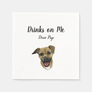 Dog Custom Cocktail Napkin
