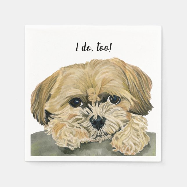  Dog Custom Cocktail Napkin (Front)