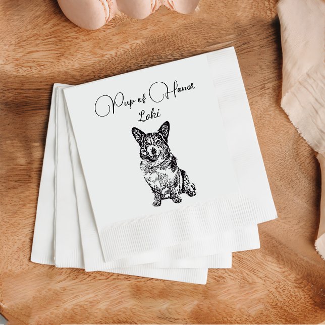 Dog Custom Cocktail Napkin Pet Napkin (Creator Uploaded)