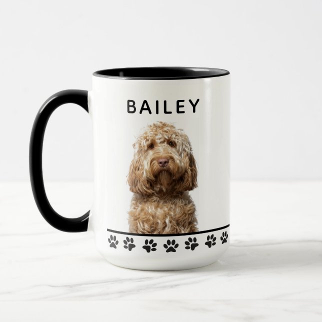 Dog Custom Name and Photo Mug (Left)