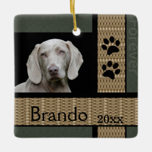 Dog Custom Photo Ceramic Ornament