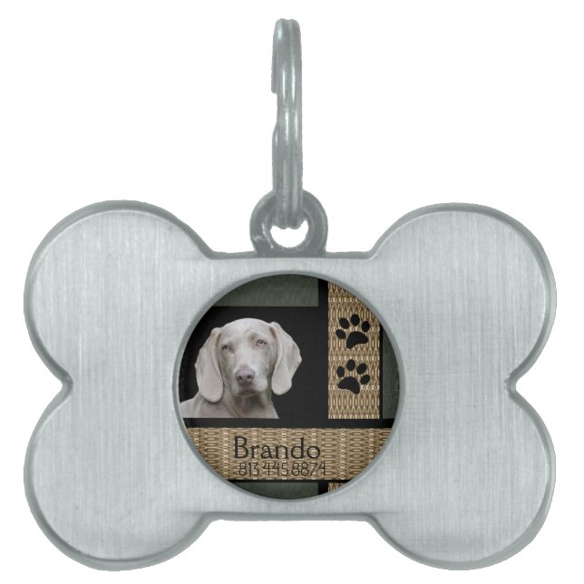 Dog Custom Photo   Pet ID Tag (Front)