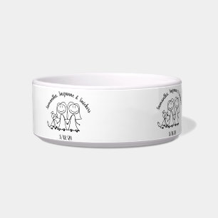 Dog Cute Brides Wedding Couple Personalised Bowl