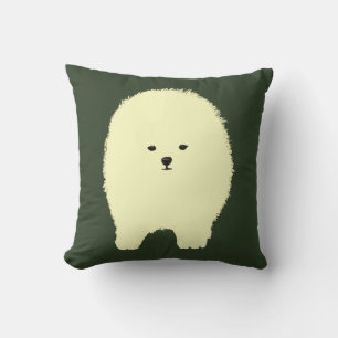 Dog, Cute Pomeranian, Fluffy Pet drawing Cushion