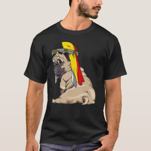 Dog   Cute Pug Retro Belgium Flag Pride T-Shirt