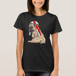 Dog Cute Pug Retro England Flag Pride T-Shirt