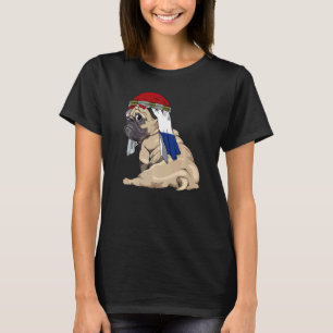 Dog Cute Pug Retro Netherlands Flag Pride T-Shirt