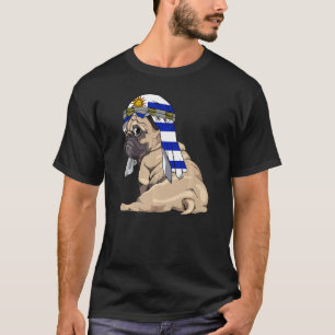 Dog  Cute Pug Retro Uruguay Flag Pride T-Shirt