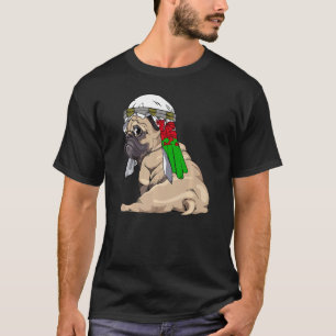 Dog Cute Pug Retro Wales Flag Pride T-Shirt