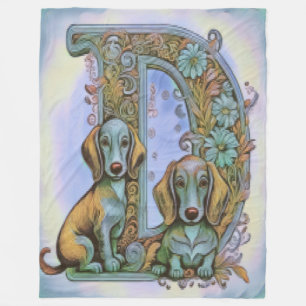 Dog D Alfabet Fleece Blanket