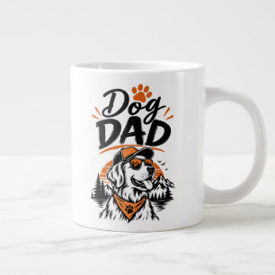 Dog Dad Adventure   Mountain Dog Lover Large Coffee Mug