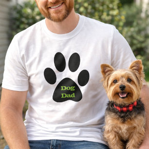 Dog Dad Black Mens T-Shirt