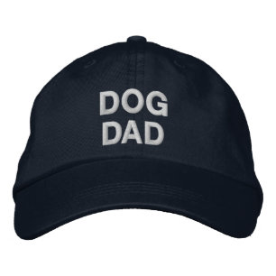 Dog Dad blue white dog lover Embroidered Hat