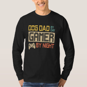 Dog Dad By Day Gamer By Night Vintage T-Shirt