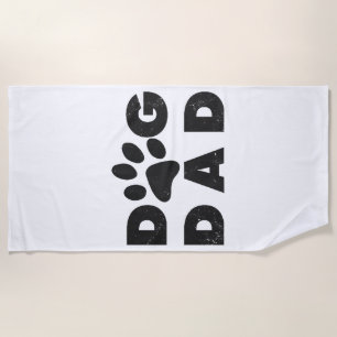 Dog Dad classic Beach Towel