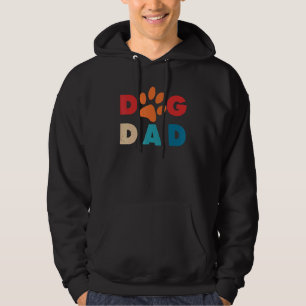 Dog Dad Classic Cute Paw Vintage Hoodie