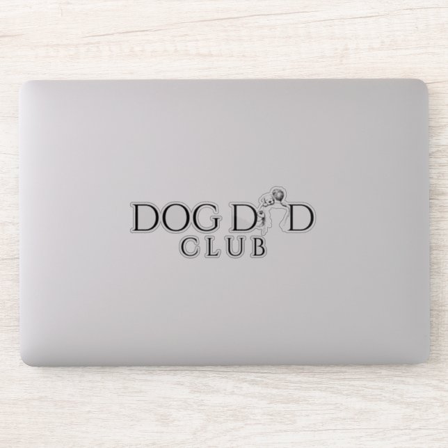 Dog Dad Club Minimal Line Art Decal (Computer)
