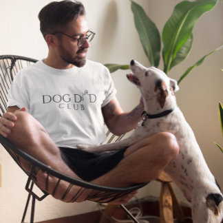 Dog Dad Club Minimal Line Art Design T-Shirt