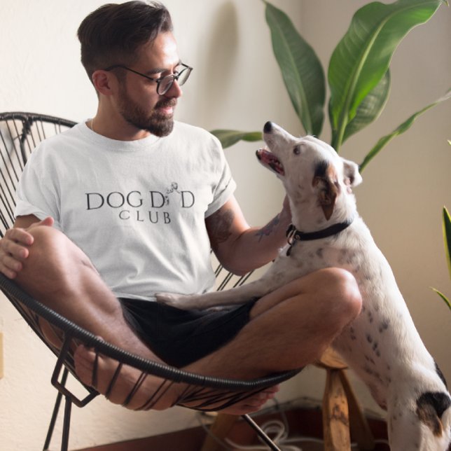 Dog Dad Club Minimal Line Art Design T-Shirt (Creator Uploaded)