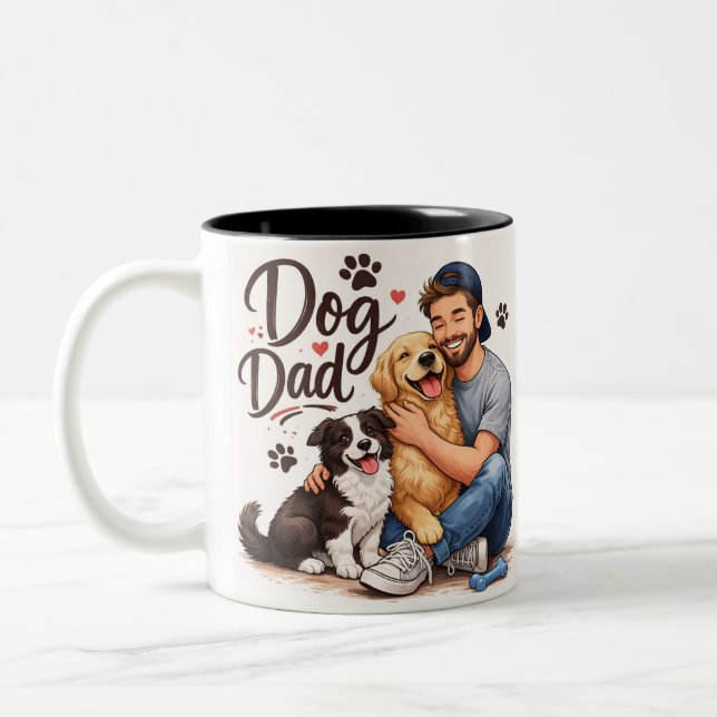 Dog Dad Coffee Mug – Perfect Gift for Dog Lovers (Left)
