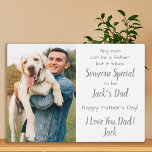 Dog Dad Custom Pet Photo Father's Day Plaque<br><div class="desc">"Any man can be a father , but it takes someone special to be Your Dog Dad ." ! This Fathers Day give Dad a cute personalised pet photo plaque from his best friend. Personalise with the dog's name & favourite photo. This dog dad fathers day plaque will be a...</div>